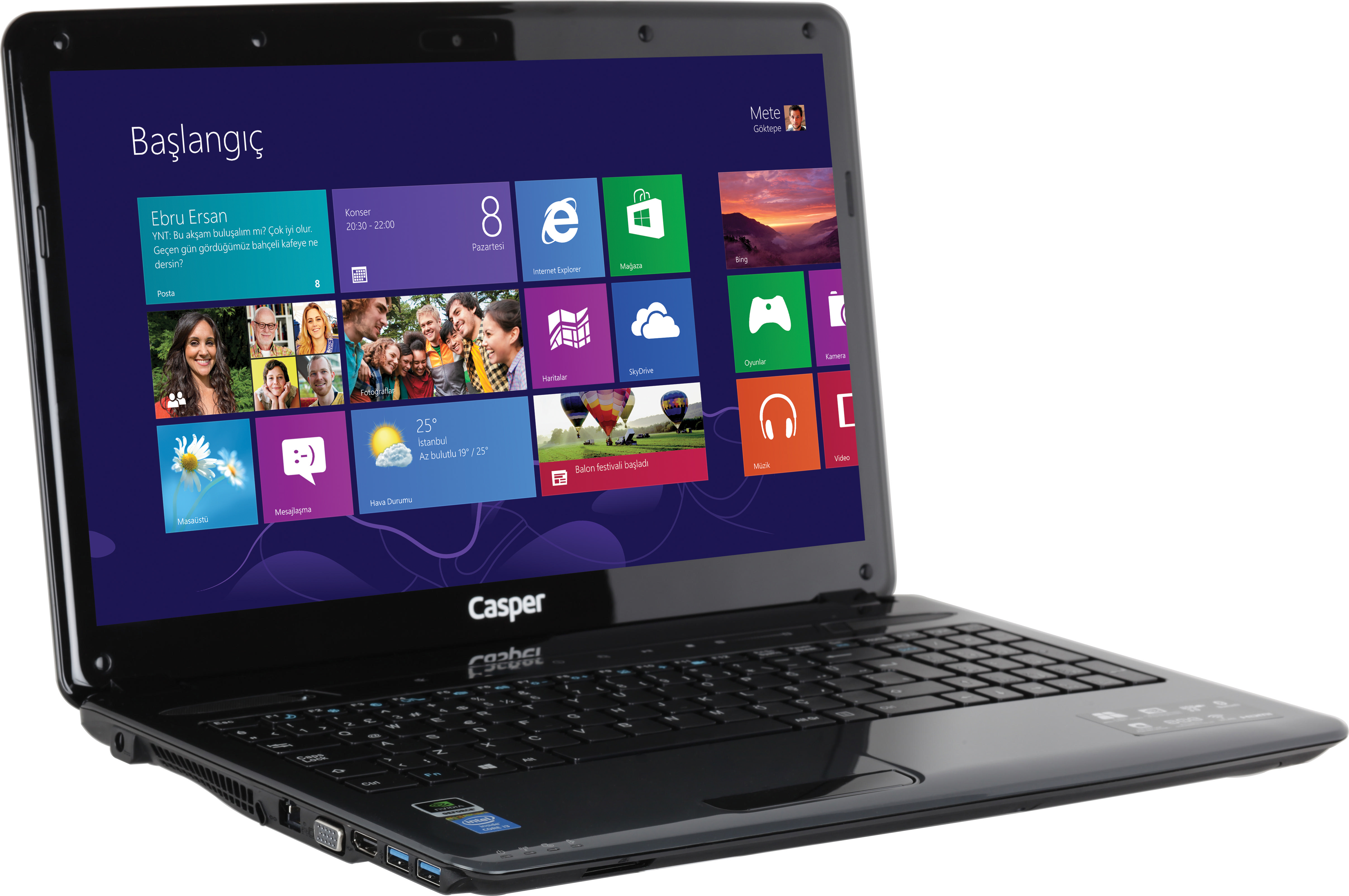 CASPER CN.MMI-4100A 15,6" Core i3 4100M 2,40 GHz 4GB 500GB Windows 8.1 Laptop