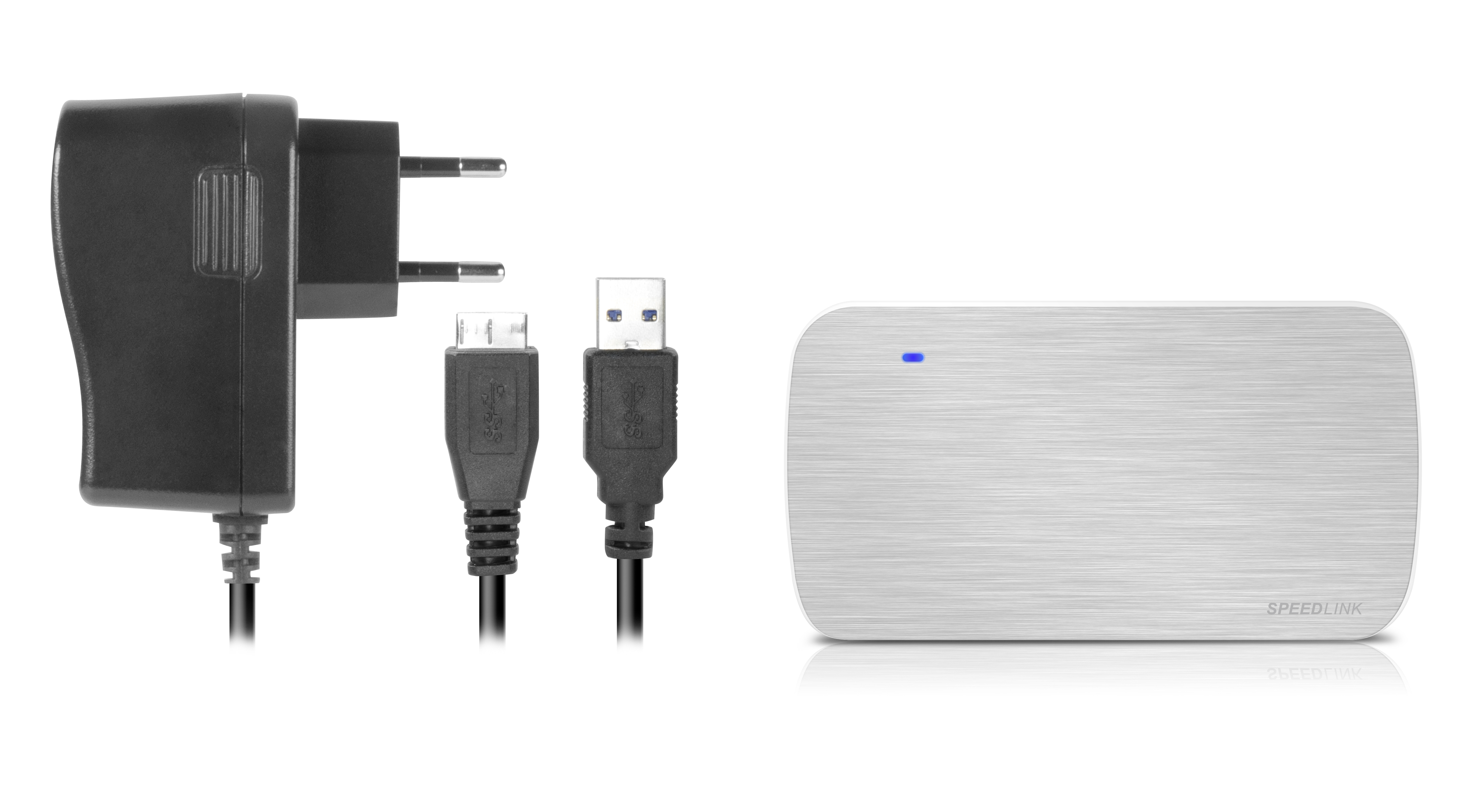 SPEEDLINK SL 7441 SR NOBILE Active, USB Hub, Silber