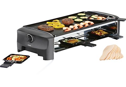 PRINCESS 162840 Raclette 8 Grill and Teppanyaki Party