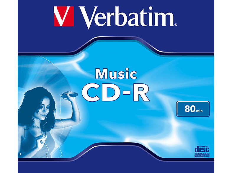 VERBATIM CD-R audió lemez, 700 MB 80 perc, normál tok AZO