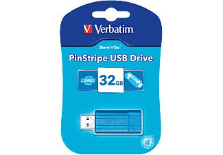 VERBATIM Pin Stripe 32 GB USB 2.0 pendrive karibikék