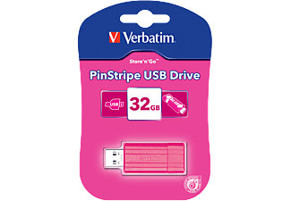 VERBATIM Pin Stripe 32 GB USB 2.0 pendrive ciklámen