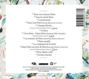 Rückseite einer CD-Hülle mit Songtiteln und einer Liste der Produzenten. Ein Logo ist sichtbar.