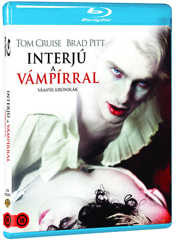 Blu-ray borító Tom Cruise-zal és Brad Pitt-tel. Két ember és egy vámpír.