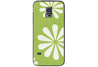 FABRICOVERS Cover Folie Fabric Gebera A88 Samsung Galaxy S5 Mini grün/weiß flowers, Samsung, Galaxy S5 mini, Grün / Weiss