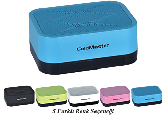 GOLDMASTER Mini Desk Taşınabilir Kablosuz Hoparlör Mavi