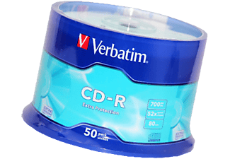 VERBATIM CD-R 700 MB, 80min, 52x, 50 db, hengeren (DataLife)
