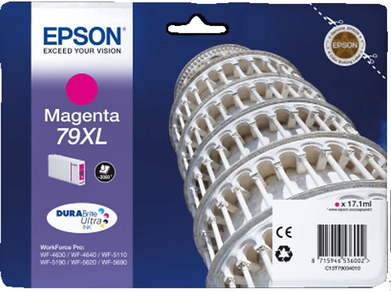 EPSON Pisa 79XL, Magenta, C13T79034010; Tintenpatrone