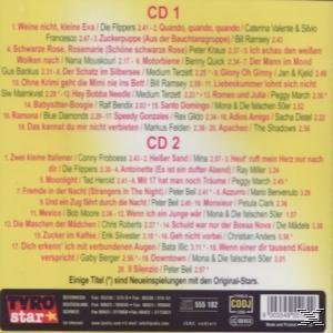 Rückseite einer CD-Hülle mit Titellisten für CD 1 und CD 2.