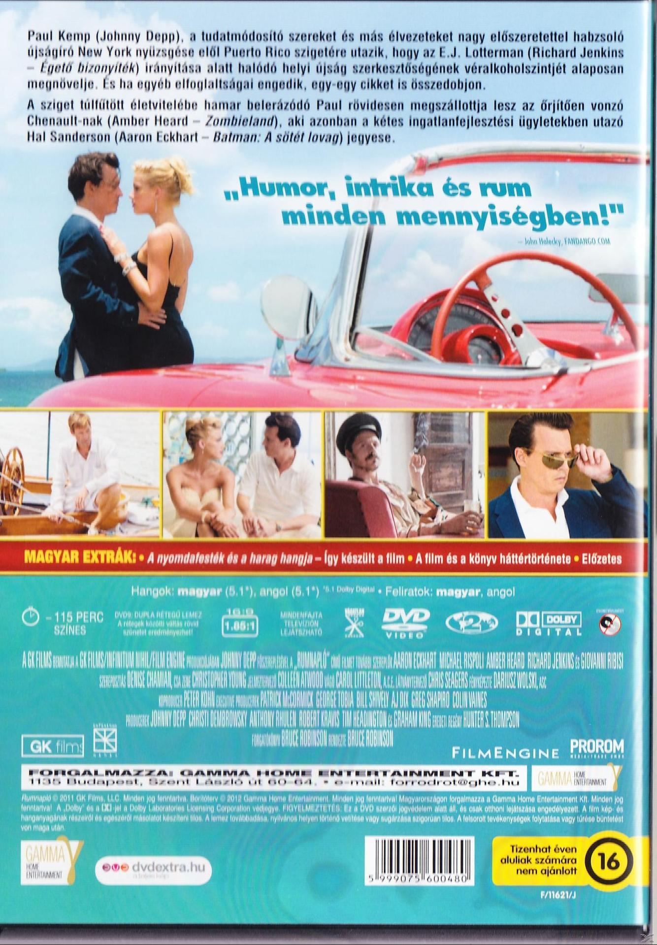 DVD borítója emberekkel az autóban. Szöveg felül és alul. A háttér piros.
