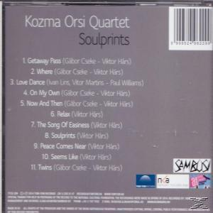 CD-borító a Kozma Orsi Quartet Soulprints című albumának számlistájával.