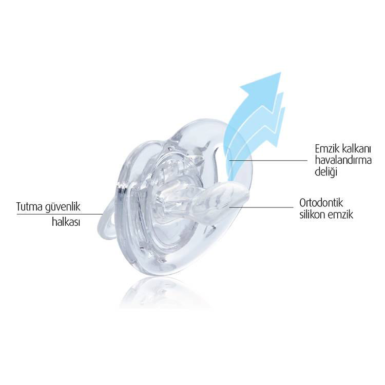 MAMAJOO BPA %0  Silikon Ortodontik Emzik Opak Tekli 0 ay +