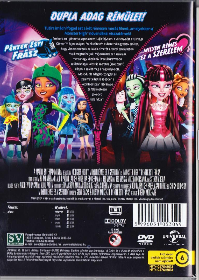 Monster High - Két film! - Péntek esti frász / Milyen rémes ez a szerelem (DVD)
