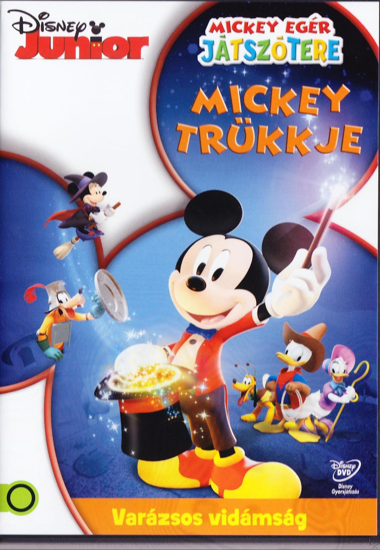 Mickey egér és barátai a DVD borítóján a következő szöveggel: 'Mickey varázslatai'.