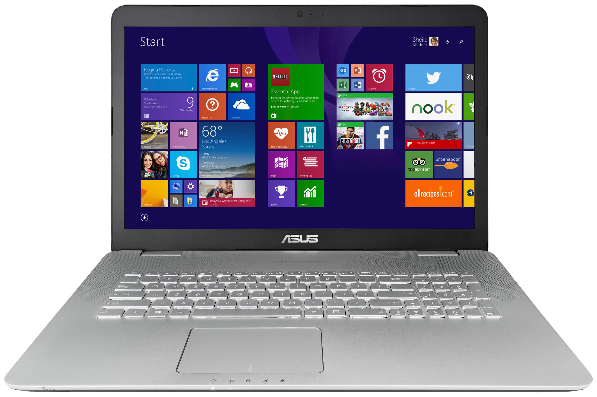 ASUS N751JK-T4147H - 17,3 Zoll - Intel® Core™ i7 i7-4710HQ - 8 GB - 1 TB - NVIDIA - Windows