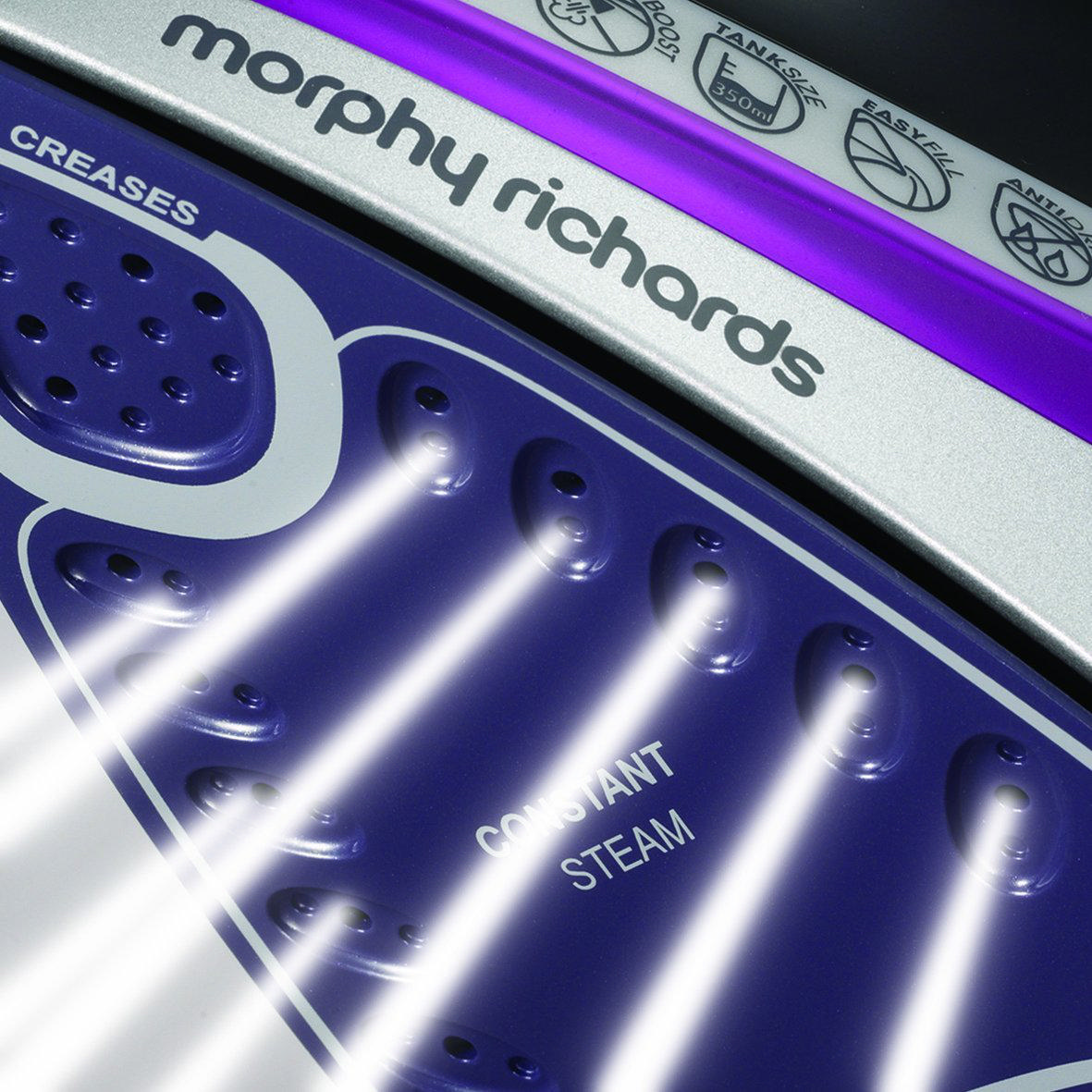 MORPHY RICHARDS 301010 Ionik Tabanlı Comfi Grip Eco 2400 W Buharlı Ütü Mor