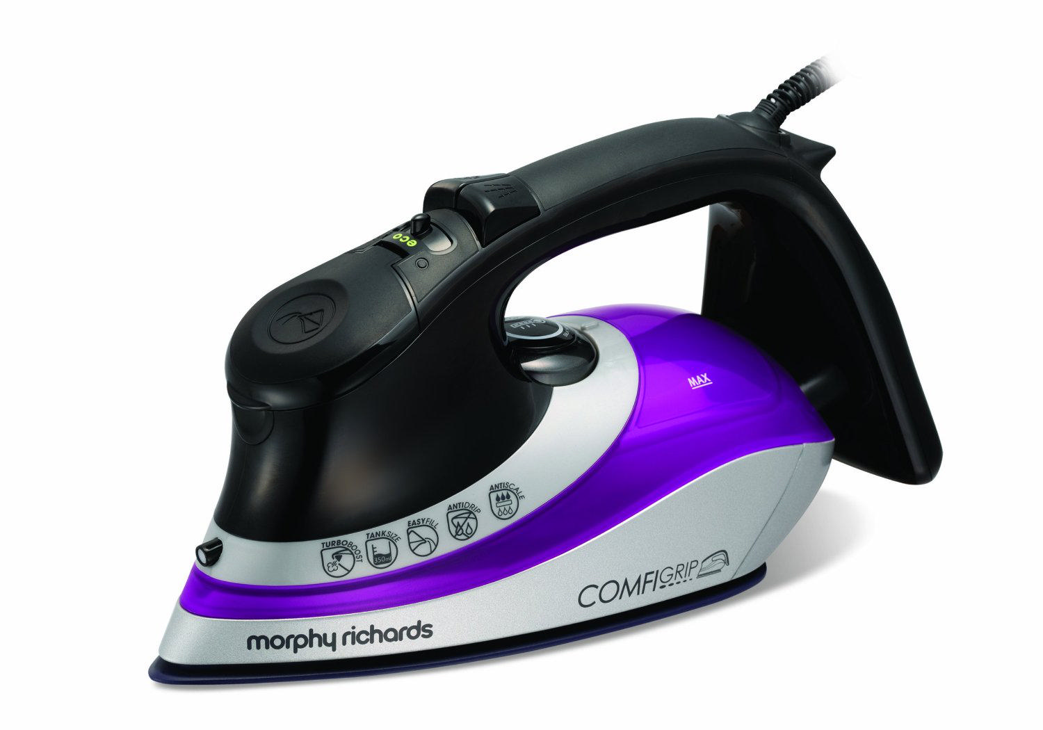 MORPHY RICHARDS 301010 Ionik Tabanlı Comfi Grip Eco 2400 W Buharlı Ütü Mor