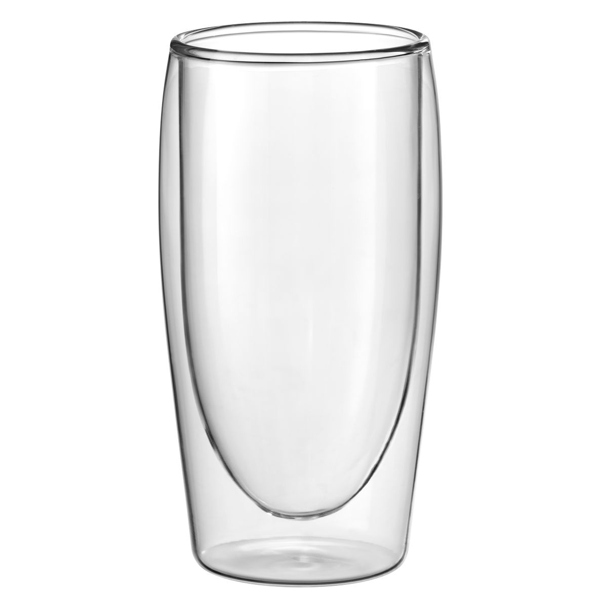 Transparant dubbelwandig glas. De binnenkant spiegelt de buitenkant.