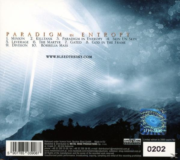 Bleed The Sky - Paradigm In Entropy (Re-Release)  - (CD)
