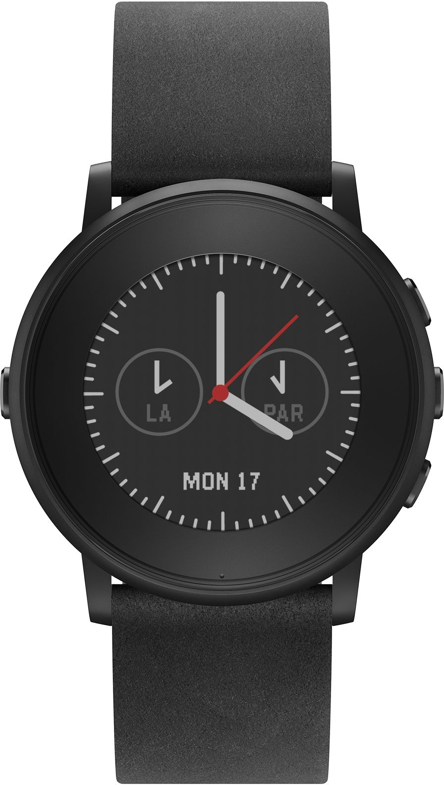 PEBBLE Time Round Smart Watch, 20 mm (Breite), Schwarz