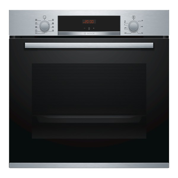 Horno Bosch Hba512br0 con display led 71 puerta abatible 60cm 71l 7 funciones inoxidable de 60 calentamiento 3d profesional clase serie 4 independiente 3400w negro multifuncion 3400 70l 59.4