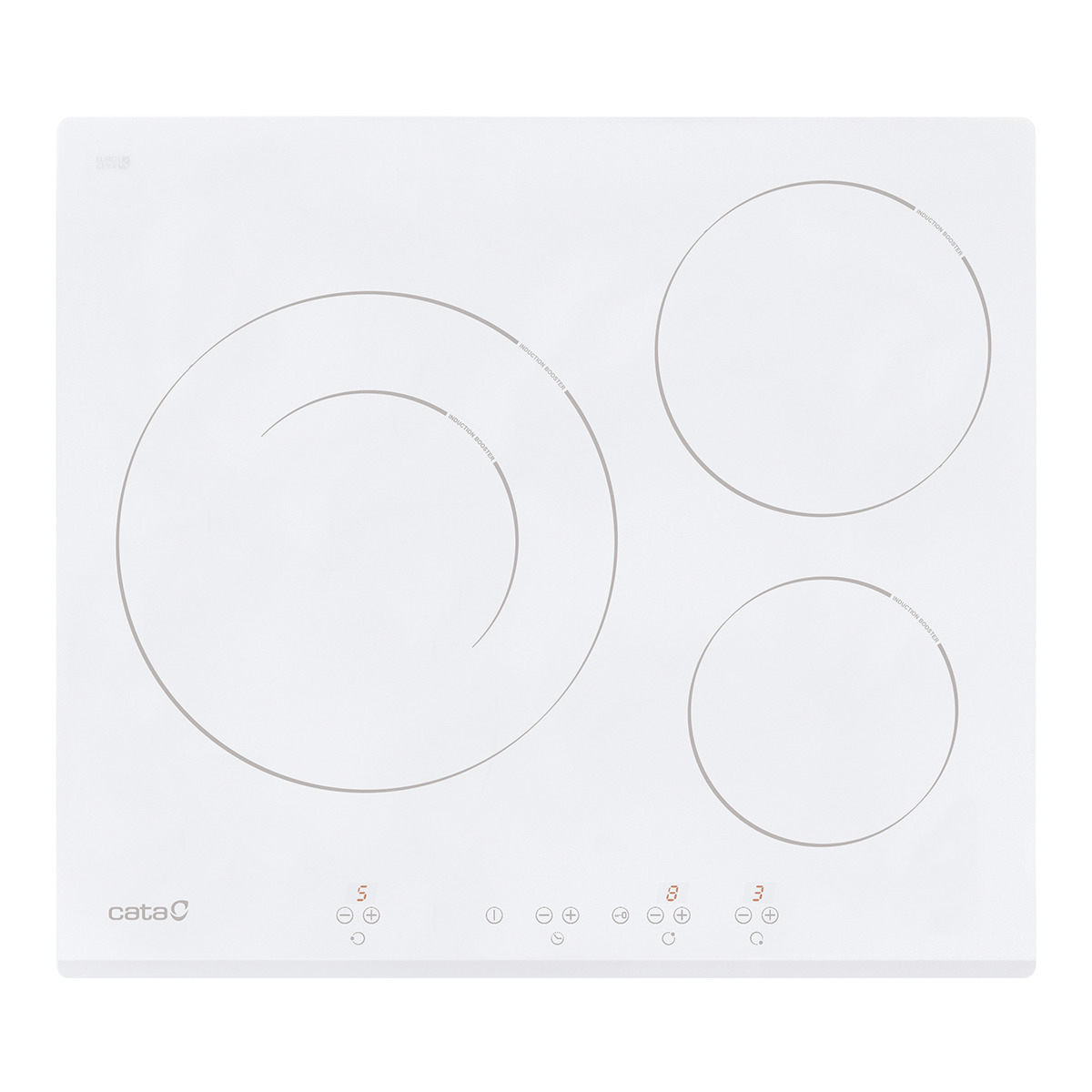 Encimera Cata 6030 wh 3 zonas 30 cm blanco placa de modelo 9 niveles potencia ancho 59 color fuegos 60 max.30 1 30cm ib6030wh