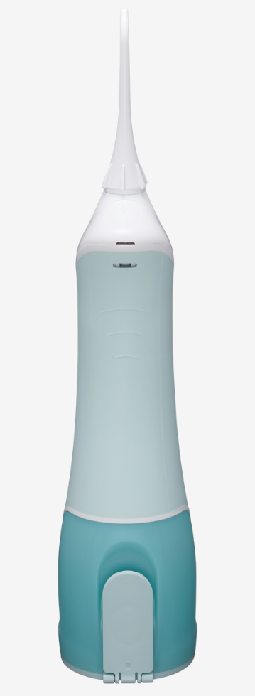 Türkis-weißer Wasser-Flosser mit langer, schlanker Spitze, vor weißem Hintergrund.