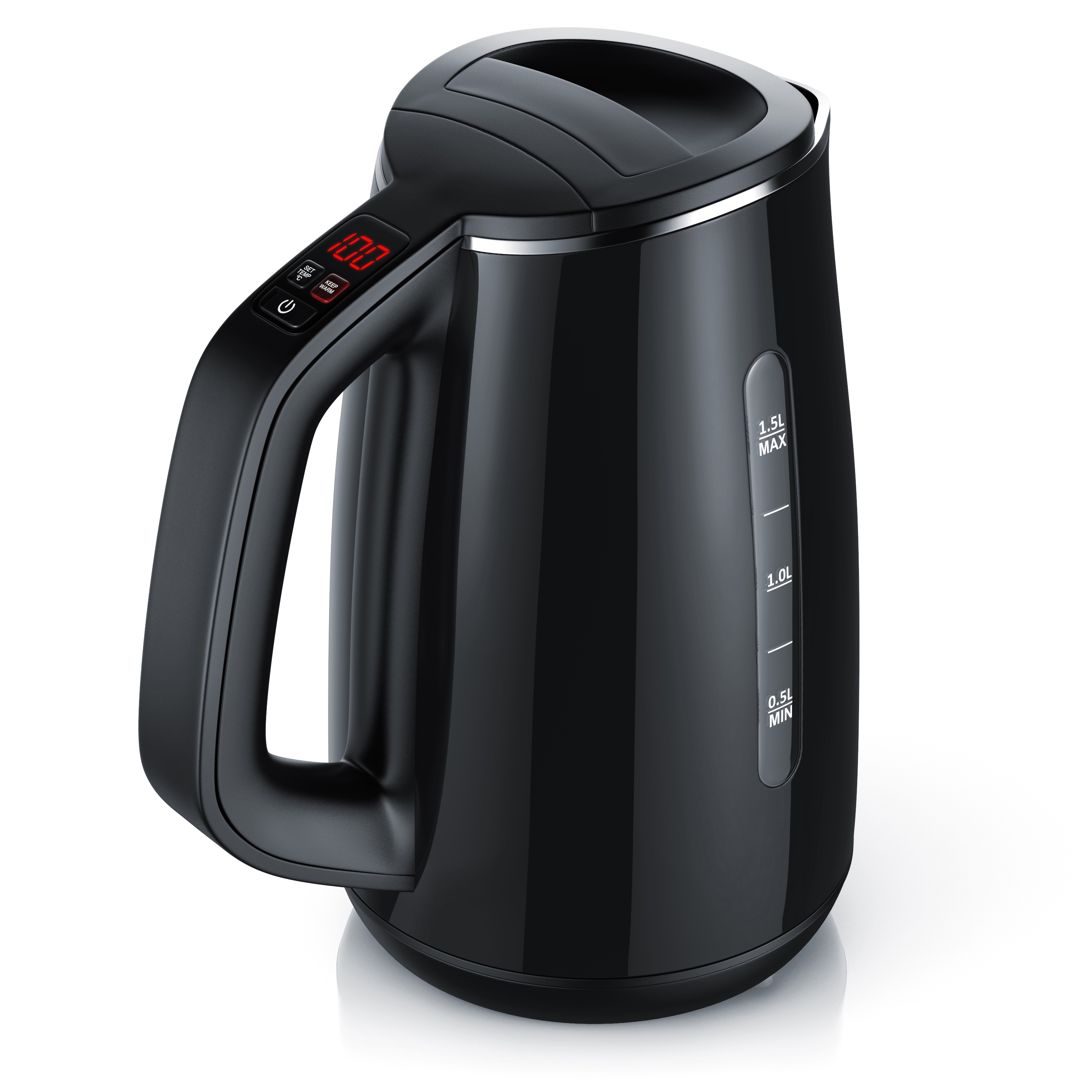 ARENDO 303097 Galant Wasserkocher, Schwarz