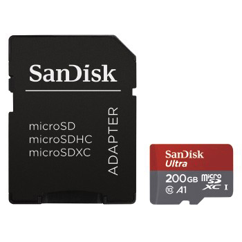 SANDISK Ultra®, Micro-SDXC Speicherkarte, 200 GB, 100 MB/s