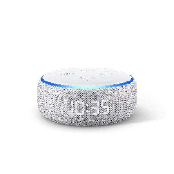 Altavoz inteligente con Reloj y Alexa - Amazon Echo Dot (3ª Gen), Controlador de Hogar, Gris Claro