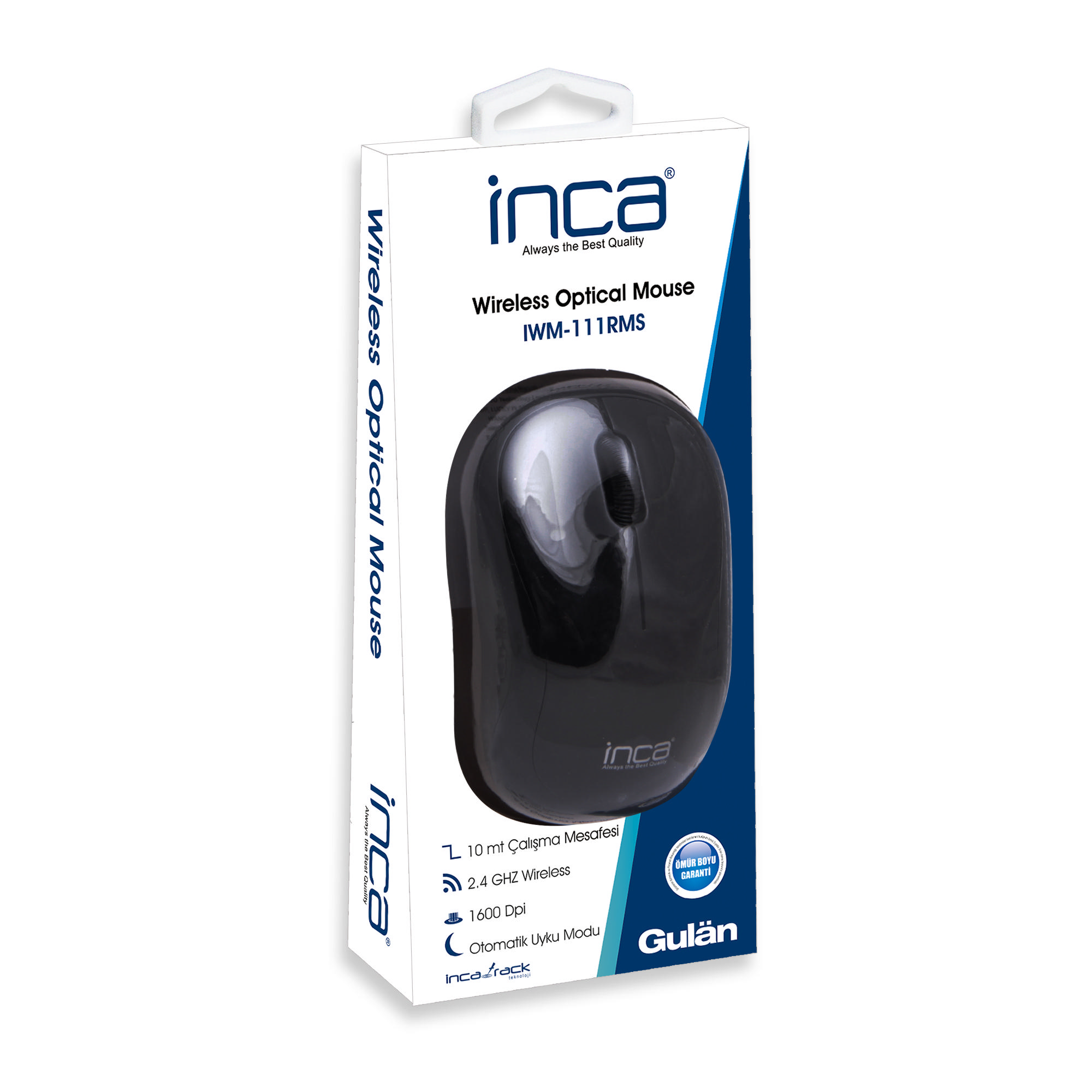 INCA IWM-111RM 2.4Ghz Wireless Nano Alıcılı Pil Hediyeli Kablosuz Mouse Siyah