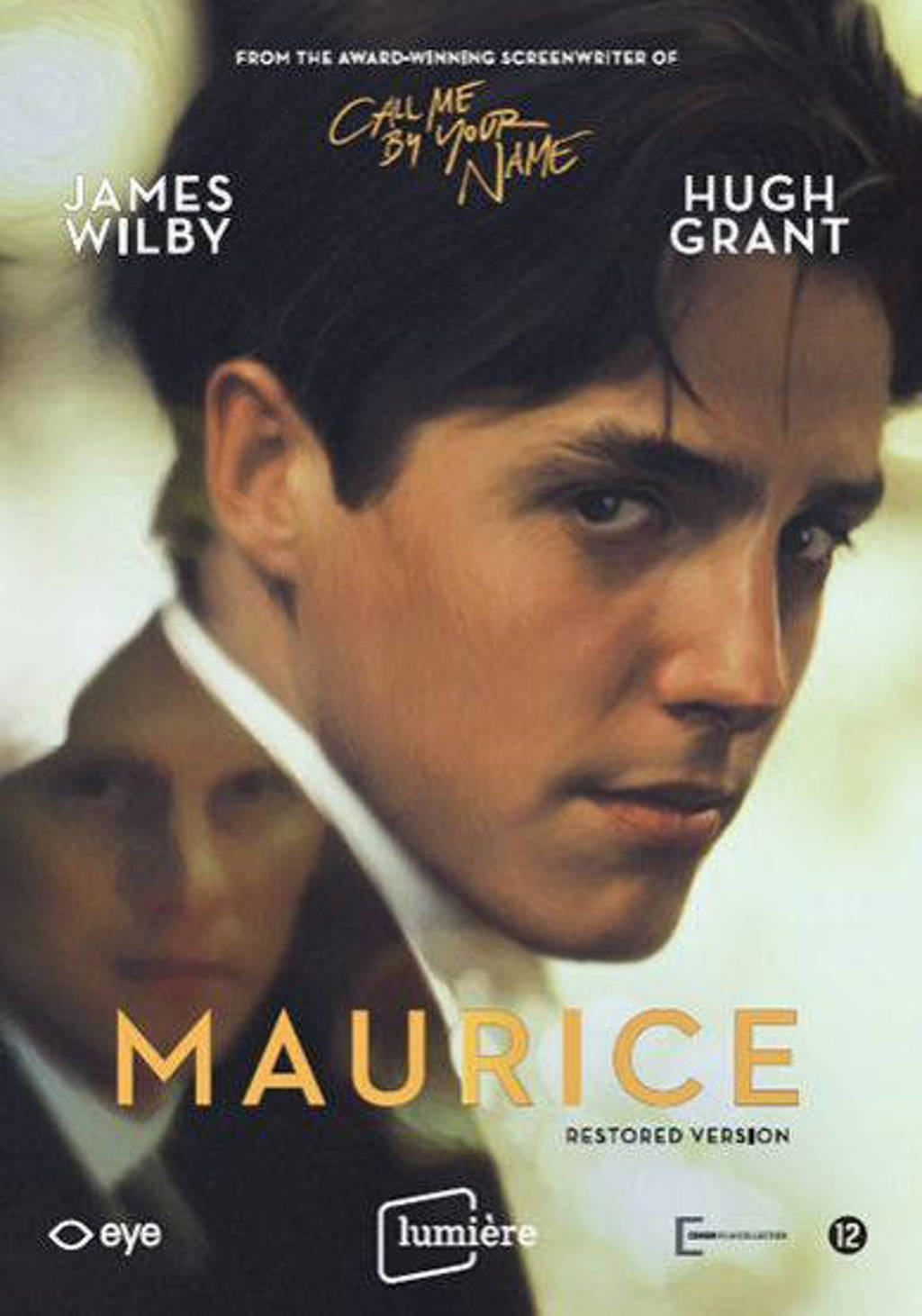 Affiche de film : Gros plan de deux hommes, avec superposition de texte.