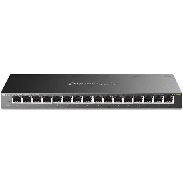Switch - TP-Link TL-SG116E, 16 puertos RJ-45 LAN, 10/100/1000 MBit/s, Auto-MDI/MDIX