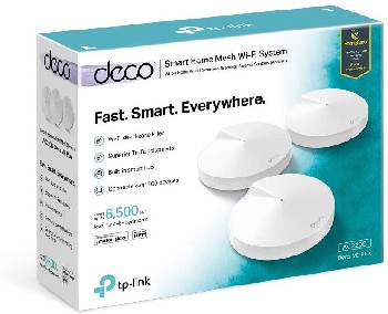 Sistema Wi-Fi - TP-LINK Deco M9 Plus Pack 3x, Router inalámbrico, Tri-band AC2200, Hasta 600m²