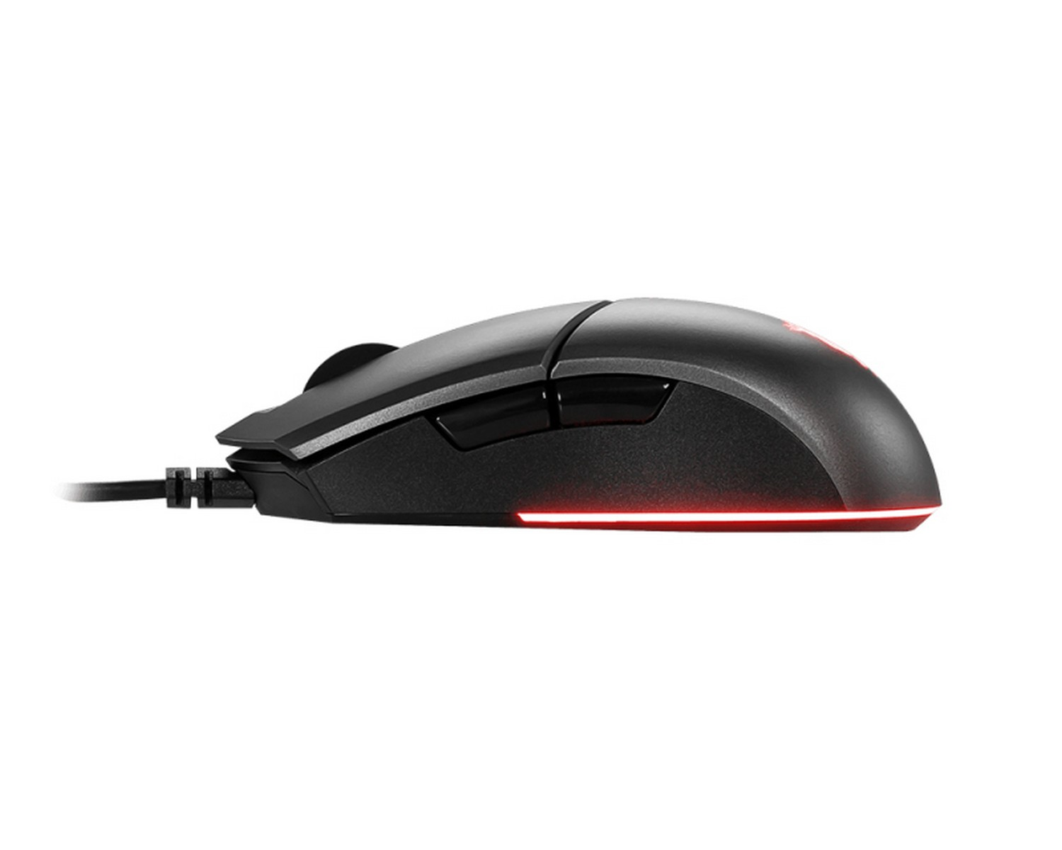 Ratón gaming - MSI Clutch GM11, Hasta 5000 DPI, Óptico, Retroiluminado, Negro