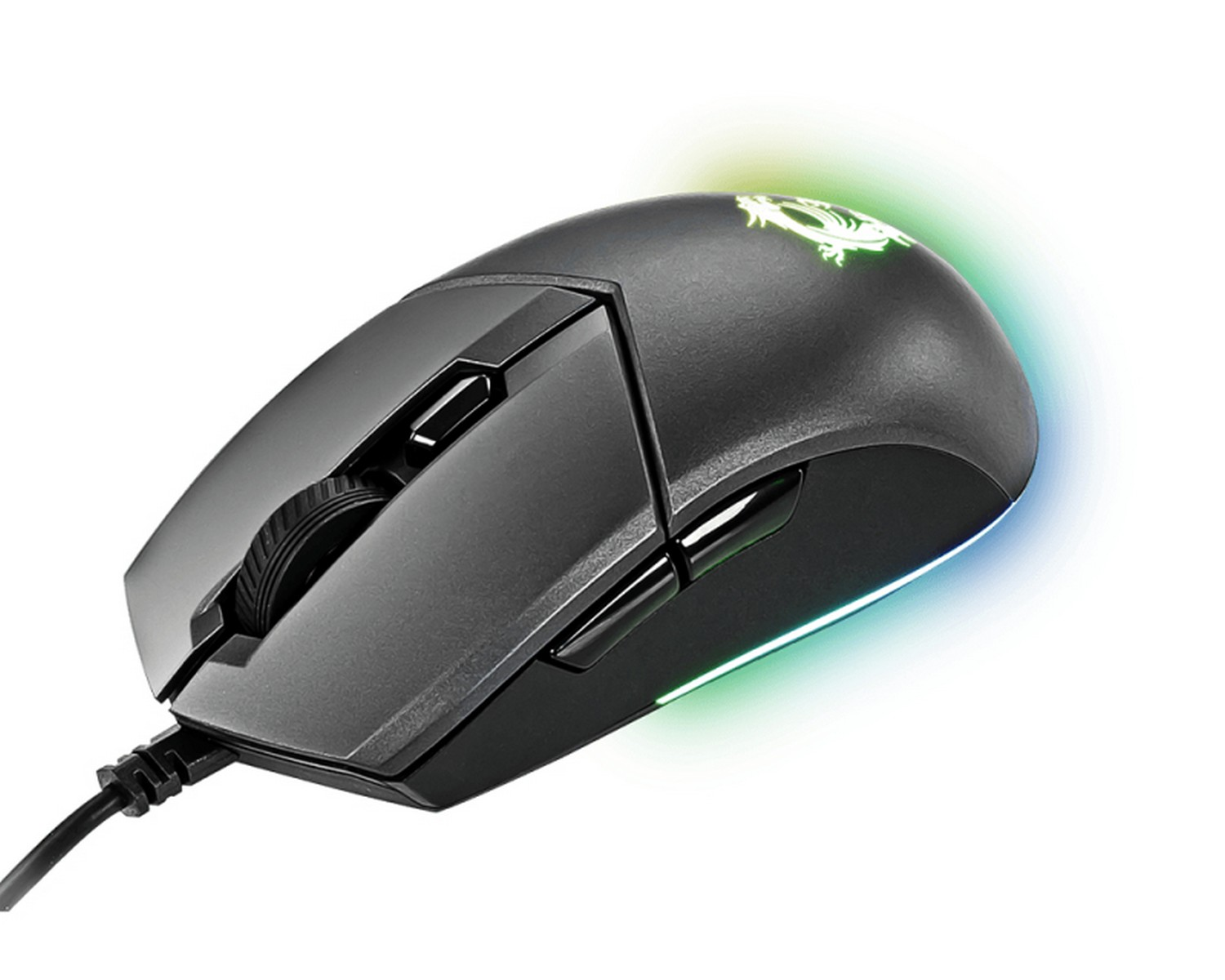 Ratón gaming - MSI Clutch GM11, Hasta 5000 DPI, Óptico, Retroiluminado, Negro