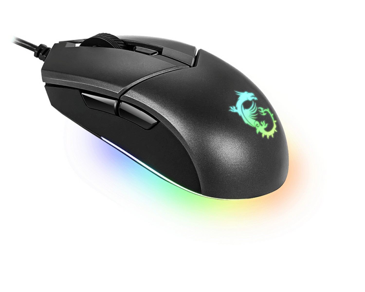 Ratón gaming - MSI Clutch GM11, Hasta 5000 DPI, Óptico, Retroiluminado, Negro