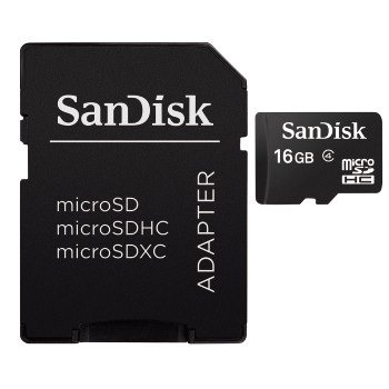 SANDISK 00114757 inkl. SD-Adapter, Micro-SDHC Speicherkarte, 16 GB