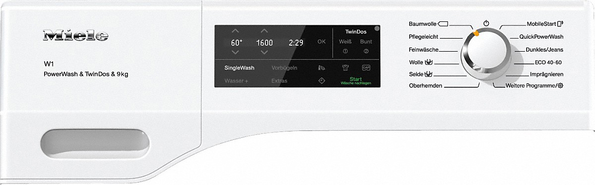 MIELE WCI 870 WPS PWASH&TDOS&9KG W1 Chrome Edition Waschmaschine Frontlader (9 kg, 1600 U/Min., A, Frontlader)