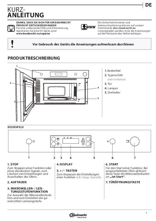 BAUKNECHT EMNK 32138 IN, Mikrowelle (750 Watt)