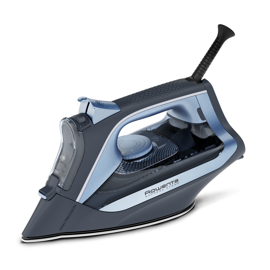 Plancha de vapor - Rowenta Express Steam DW4320D1, 2500W, 160 g/min, Modo Eco, 0.25 L, Antical, Azul