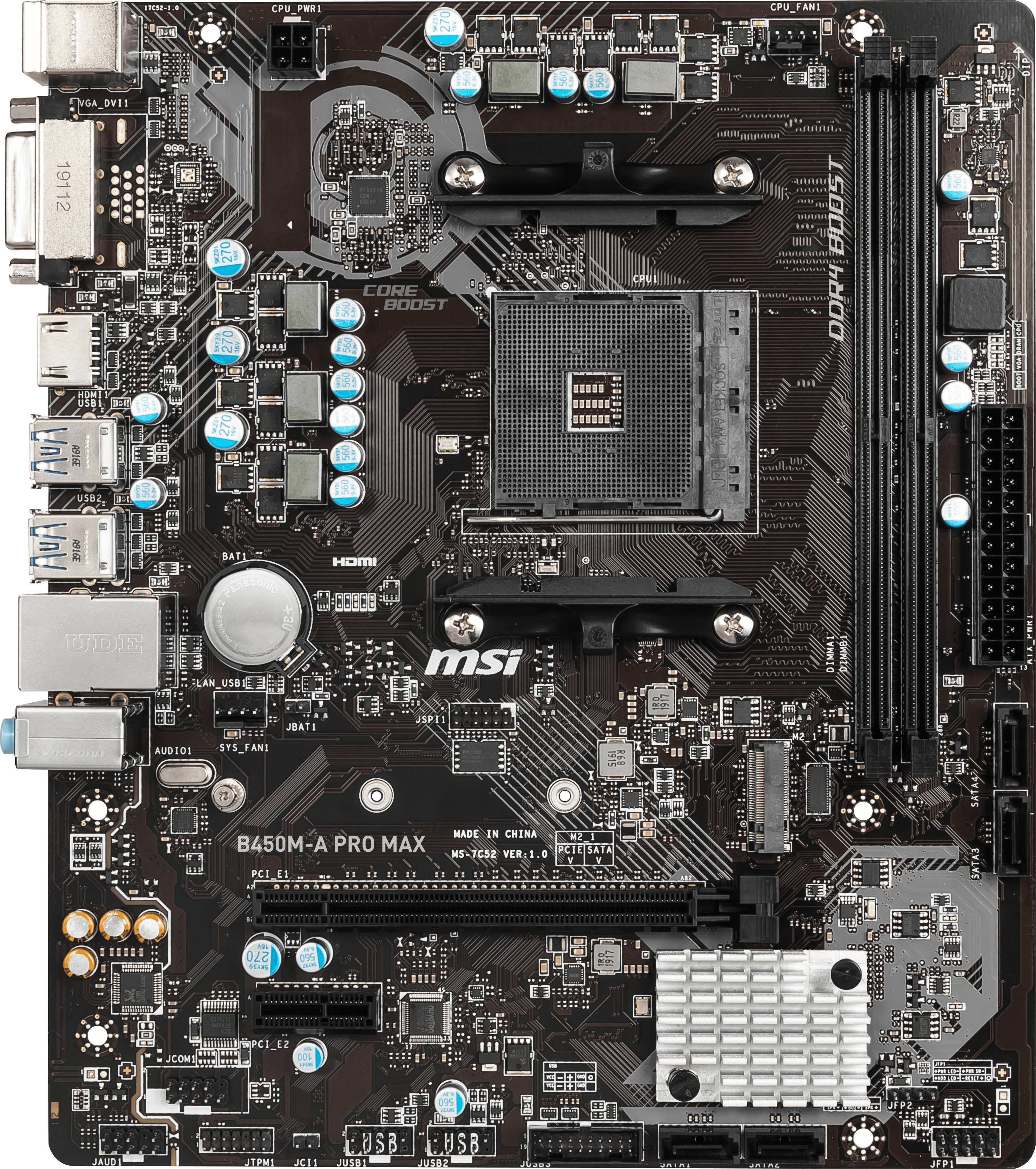 MSI B450M-A Pro Max Mainboard Schwarz