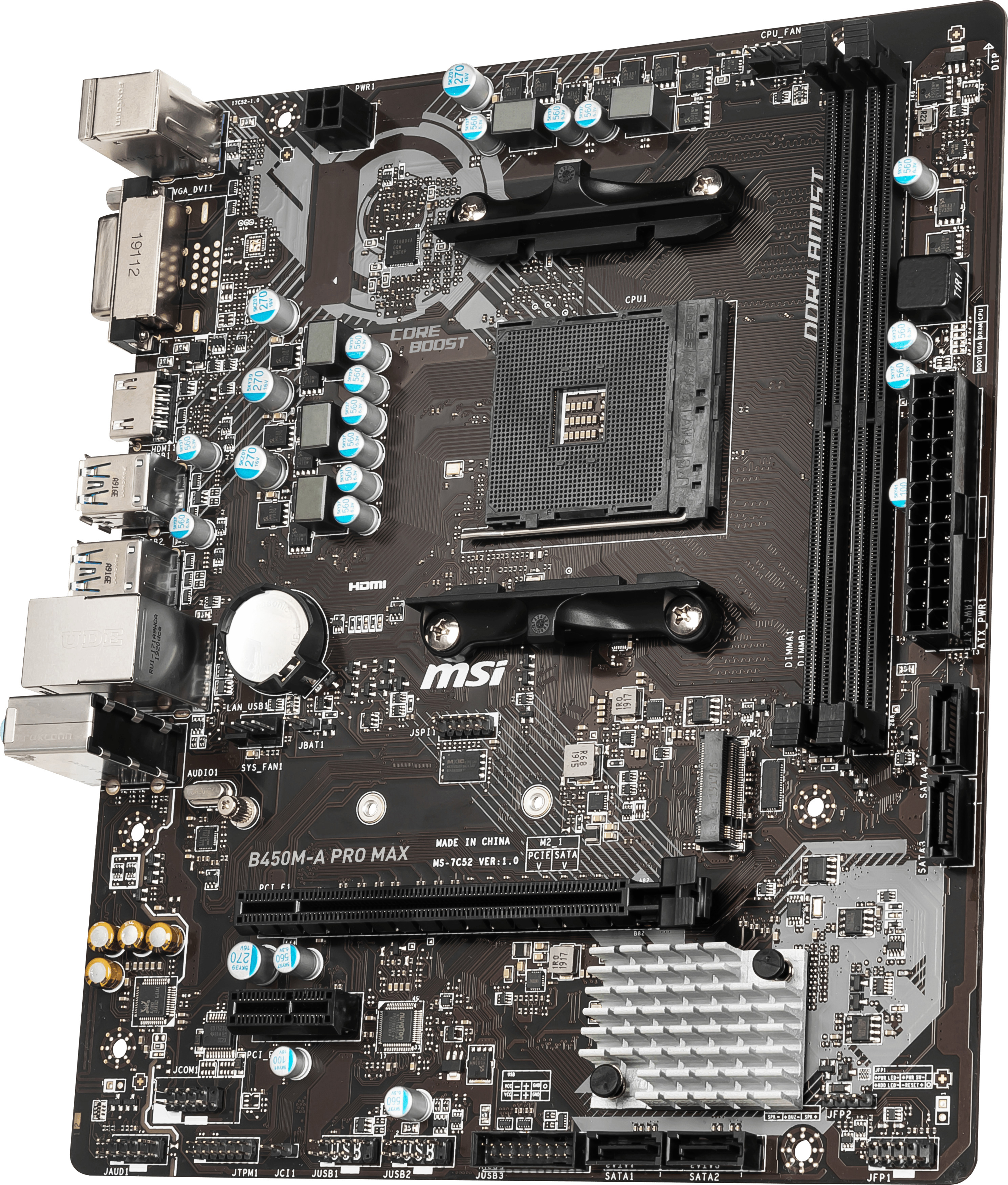 MSI B450M-A Pro Max Mainboard Schwarz