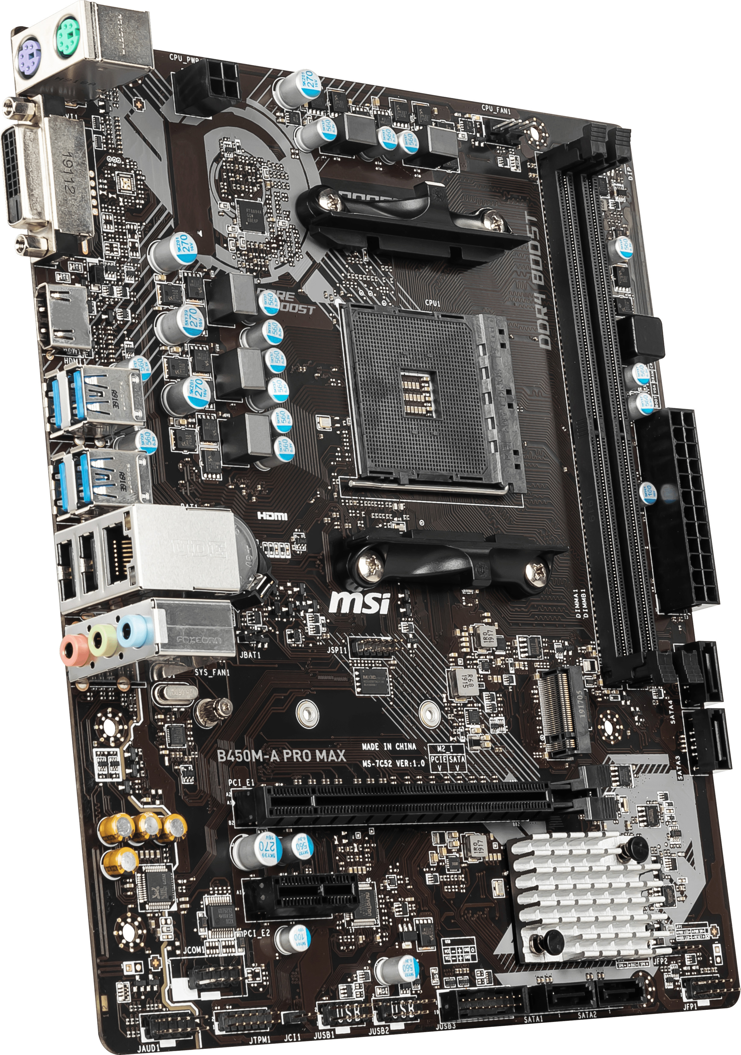 MSI B450M-A Pro Max Mainboard Schwarz