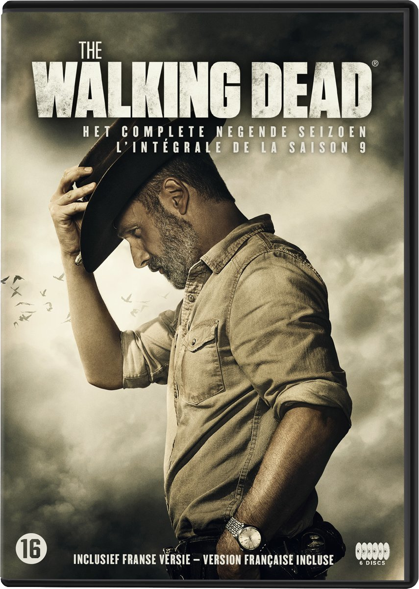 Couverture du film 'The Walking Dead', avec un homme chapeauté et un fond sombre.