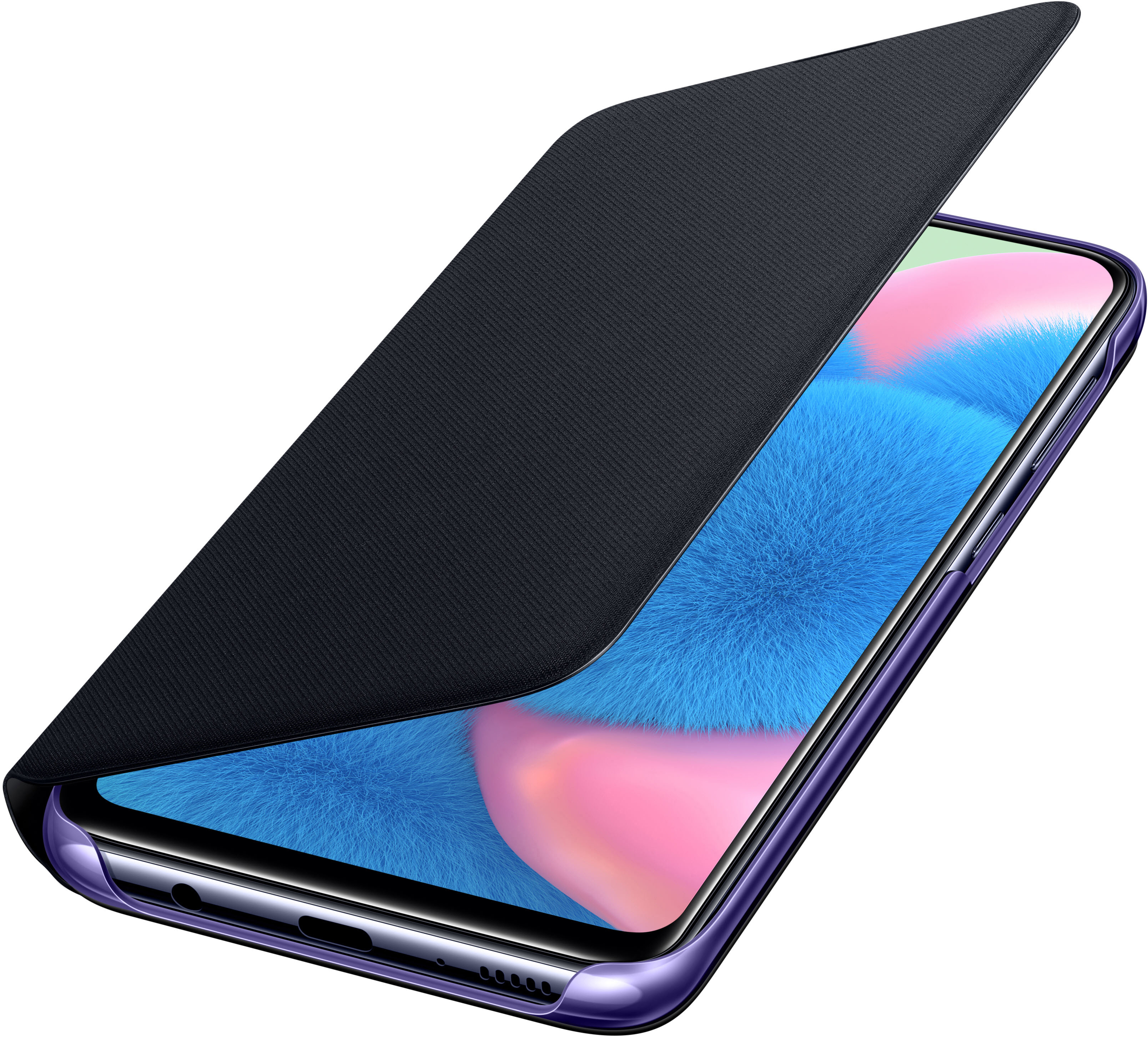 SAMSUNG EF-WA307, Bookcover, Samsung, Galaxy A30s, Schwarz/Lila