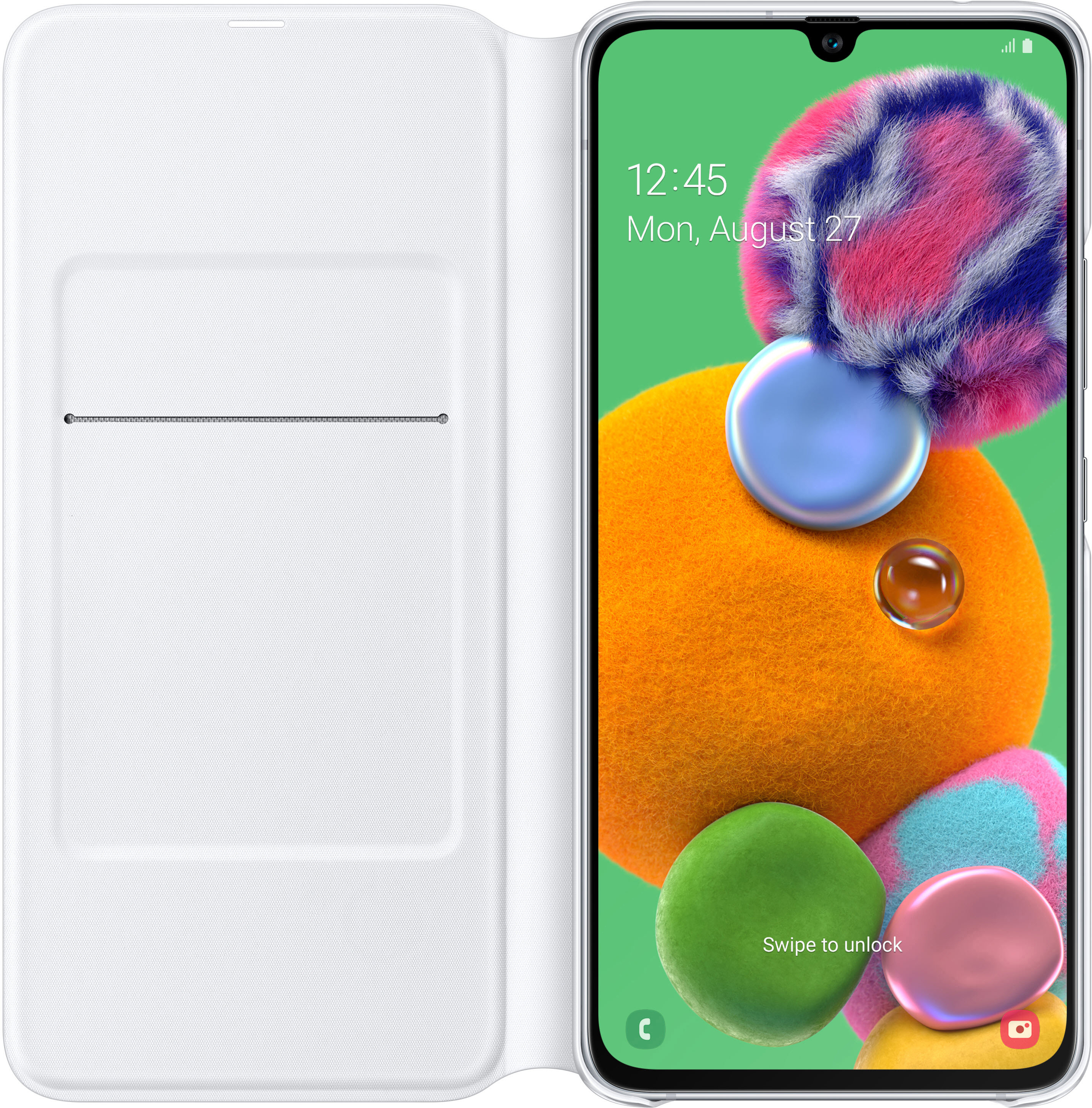 SAMSUNG EF-WA908, Bookcover, Samsung, Galaxy A90, Weiß