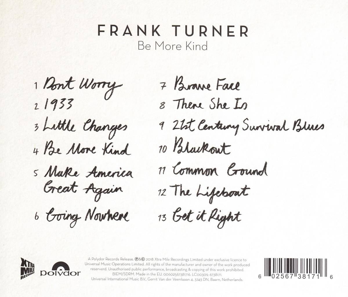 Frank Turner  - Be More Kind  - (CD)