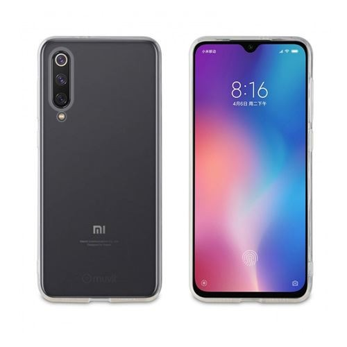 Pack protector móvil - Muvit Cristal soft, Funda + Protector de pantalla para Xiaomi Mi 9se