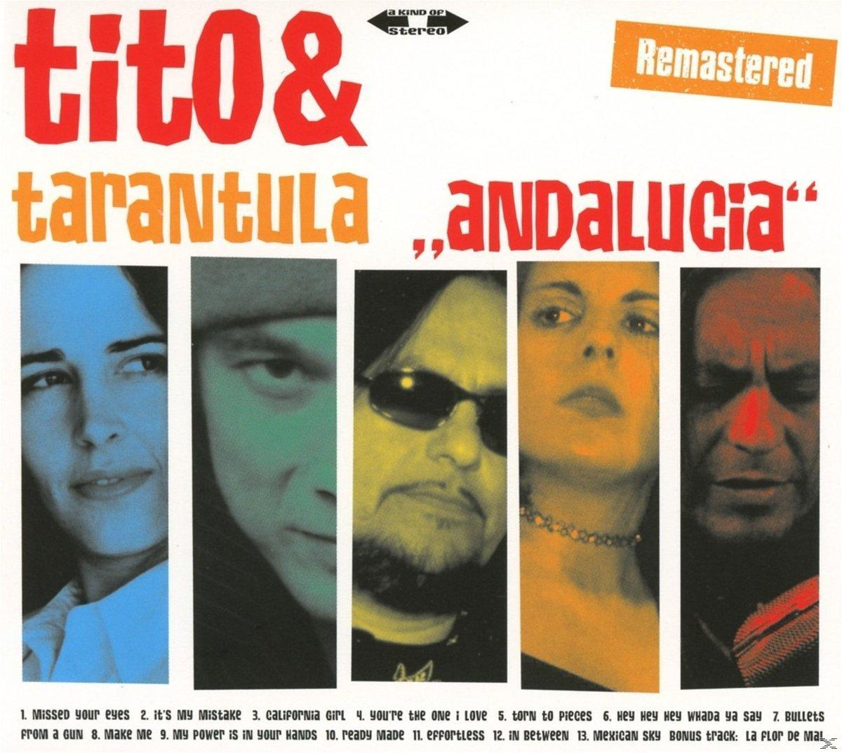 Albumcover mit Bildern von Bandmitgliedern und Albumtitel 'ANDALUCIA' mit Titelliste unten.